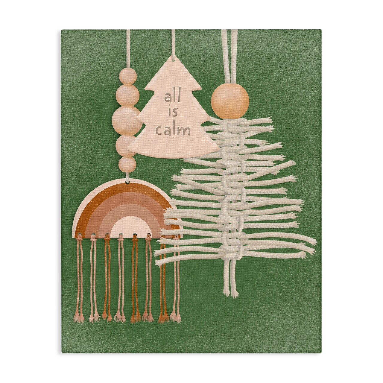 Stupell Industries All Is Calm Boho Ornaments Canvas, design by Jilly Jack Designs